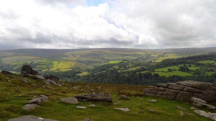 A picture of a Dartmoor landscape