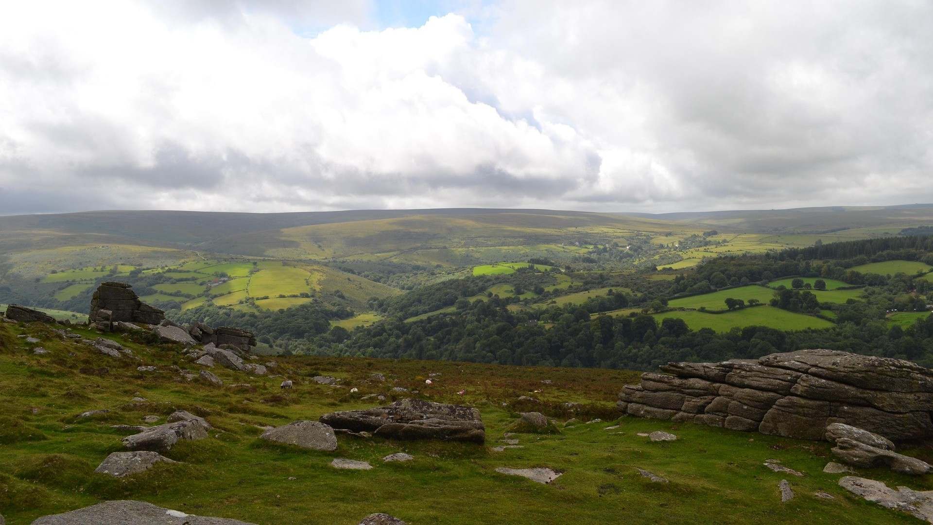 A picture of a Dartmoor landscape